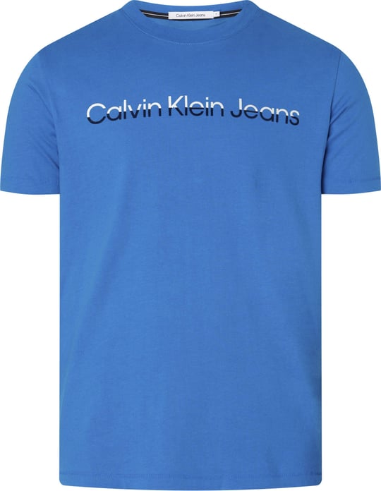 Calvin Klein Calvin Kleın Erkek Logolu Kısa Kollu Pamuklu Mavi T-Shirt J30J322511-C3B