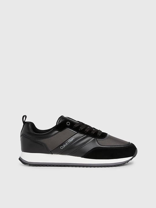 Calvin Klein Calvin Kleın Erkek Marka Logolu Bağcıklı Kaydırmaz Tabanlı Günlük Siyah Sneaker HM0HM01170-0GO
