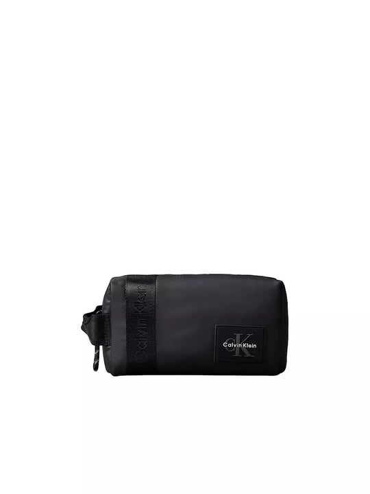 Calvin Klein Calvin Klein Erkek Monologo Detaylı Üstten Fermuarlı Siyah El Çantası LV04D1293G-UB1