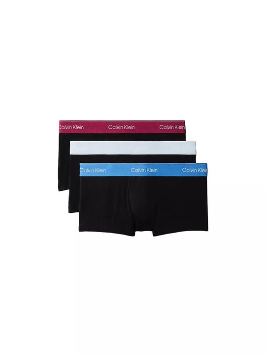 Calvin Klein Calvin Klein Erkek Pamuklu Slim Fit Beli Elastik Bantlı Pamuklu 3'lü Kırmızı-Beyaz-Mavi Boxer LV00NB4389-4M5