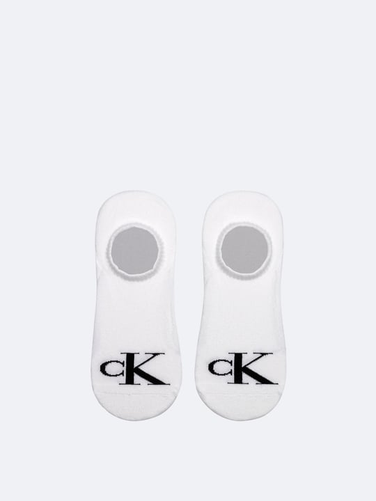 Calvin Klein Calvin Klein Erkek Pamuklu CK Logo Detaylı İkili Paket Beyaz Çorap C701228809-002
