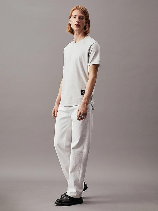 Calvin Klein Calvin Kleın Erkek Pamuklu Kısa Kollu Yuvarlak Yaka Gri T-Shirt J30J323482-PC8