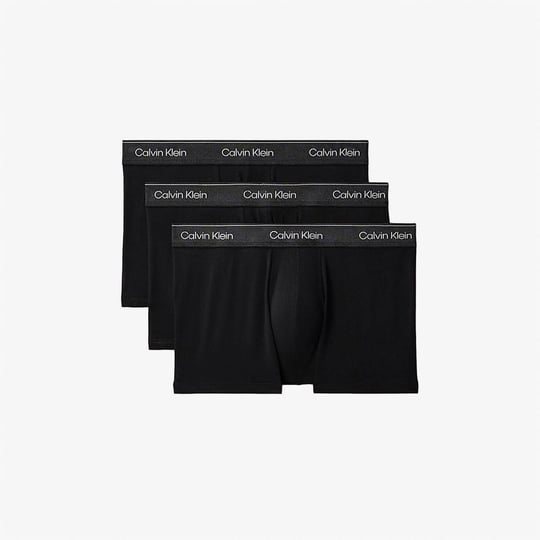 Calvin Klein Calvin Klein Erkek Pamuklu Slim Fit Beli Elastik Bantlı 3'lü Siyah1 Boxer LV00NB4575-UB1