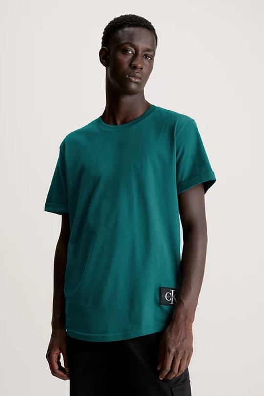 Calvin Klein Calvin Kleın Erkek Pamuklu Kısa Kollu Yuvarlak Yaka Mavi T-Shirt J30J323482-CA4