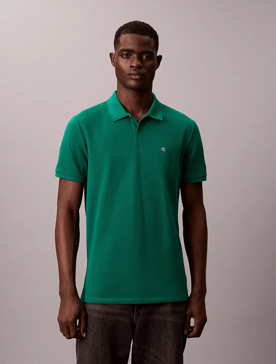 Calvin Klein Calvin Klein Erkek Regular Fit %100 Pamuklu CK Logolu Kısa Kollu Yeşil T-Shirt LV040EM269-2ES