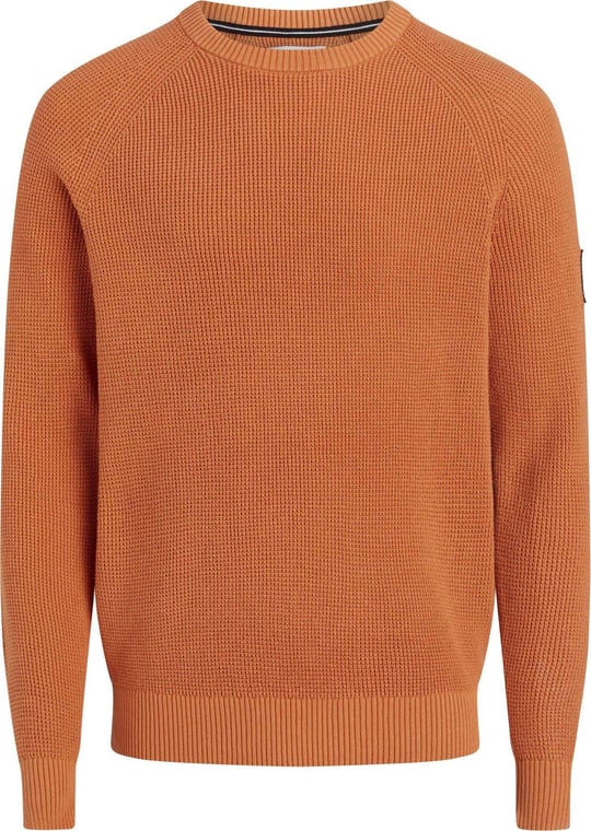 Calvin Klein Calvin Kleın Erkek Regular Fit Pamuklu Bisiklet Yaka Uzun Kollu Turuncu Kazak J30J323989-SEC