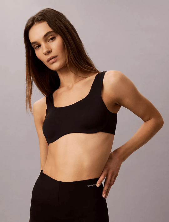 Calvin Klein Calvin Klein Kadın Askılı Kare Yaka Crop Siyah Sporcu Sütyeni LVGWS6K166-UB1