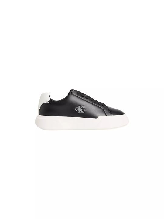 Calvin Klein Calvin Klein Kadın Bağcıklı Rahat Taban Logo Detaylı Deri Günlük Siyah Sneaker YW0YW01947-06W