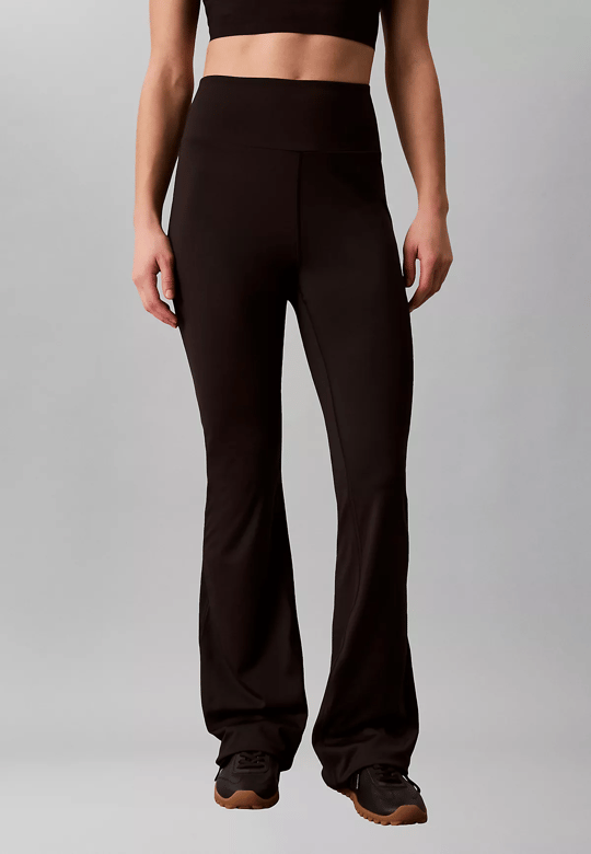 Calvin Klein Calvin Klein Kadın Beli Lastikli Dar Kesim Geniş Paçalı Siyah Tayt LVGWS6L648-UB1