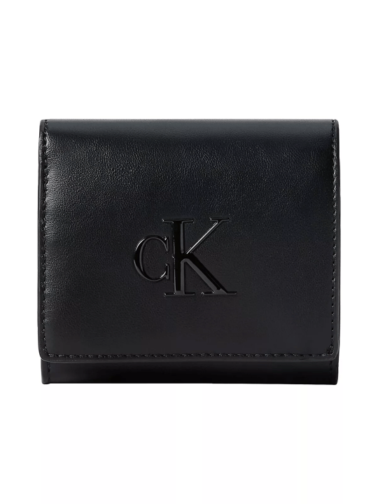 Calvin Klein Calvin Klein Kadın CK Logolu Çoklu Kart Bölmeli Siyah Cüzdan LV04F1156G-UB1