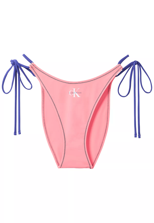 Calvin Klein Calvin Klein Kadın CK Logo Detaylı Yandan İp Bağlamalı Pembe Bikini Altı LV00Q61215-TJ2