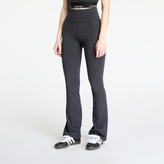 Calvin Klein Calvin Klein Kadın Dar Kalıp Beli Lastikli Hızlı Kuruyan Geniş Paça Siyah Tayt LVGWS5L611-UB1