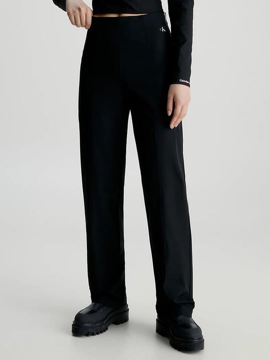 Calvin Klein Calvin Kleın Kadın Denim Slim Fit Yüksek Bel Günlük Kullanım Siyah Pantolon J20J222336-BEH