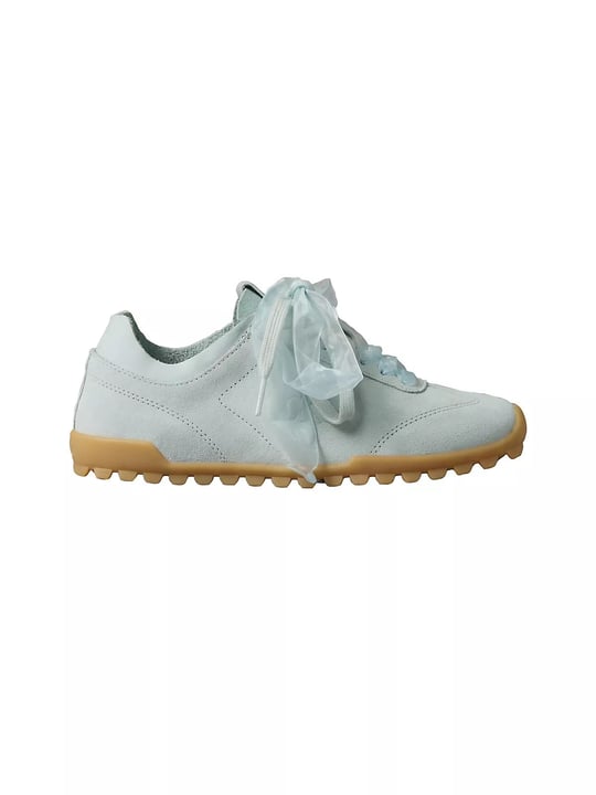 Calvin Klein Calvin Klein Kadın Düşük Bilekli Tül Detaylı Süet Mavi Sneaker HW0HW03150-PFD