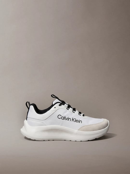 Calvin Klein Calvin Klein Kadın Düşük Bilekli Rahat Taban Logo İmzalı Süet Detaylı Beyaz Sneaker HW0HW03293-01W