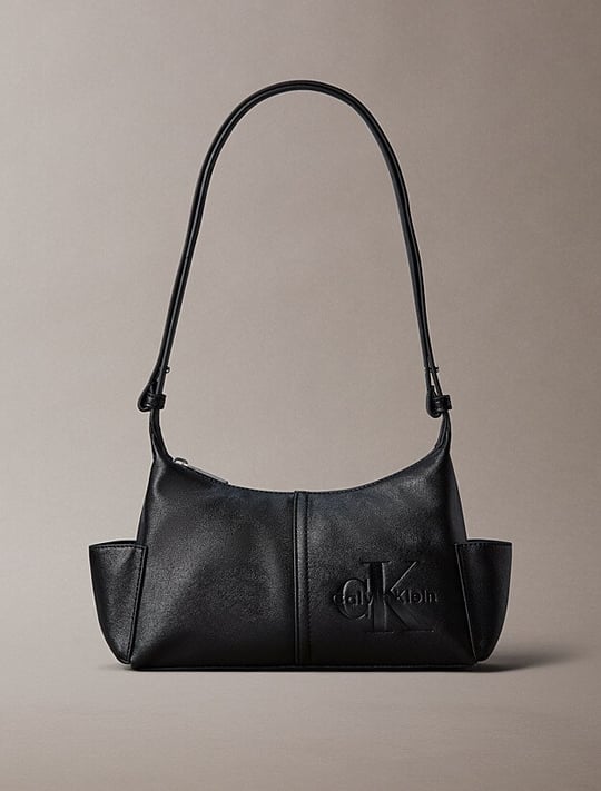 Calvin Klein Calvin Klein Kadın Fermuarlı İç Cepli Ayarlanabilir Omuz Askılı Kabartma Monologolu Siyah Çanta LV04F3687G-UB1