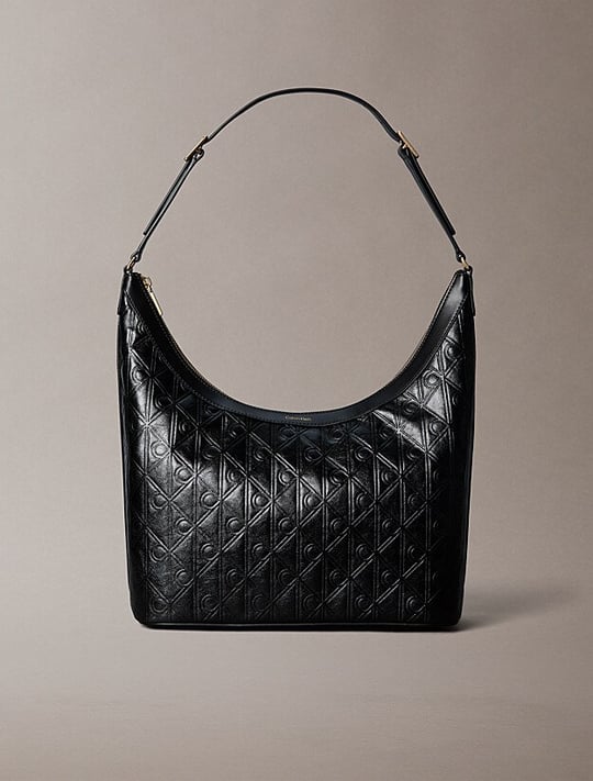 Calvin Klein Calvin Klein Kadın Kabartma Logo Desenli Fermuarlı Ayarlanabilir Omuz Askılı Siyah Çanta LV04F3875G-UB1