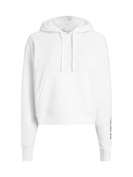 Calvin Klein Calvin Kleın Kadın Marka Logolu Pamuklu Normal Kalıp Günlük Beyaz Sweatshirt J20J222542-YAF