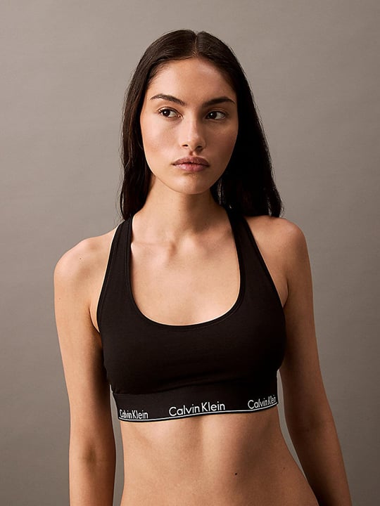 Calvin Klein Calvin Kleın Kadın Marka Logolu Askılı Spor Giyim Günlük Siyah Bralet 0000F3785E-6WA