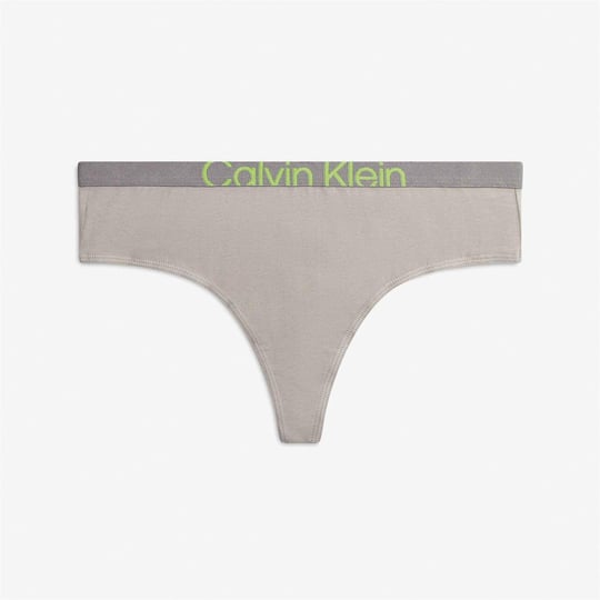 Calvin Klein Calvin Kleın Kadın Marka Logolu Beli Lastikli Gri Külot 000QF7401E-PET