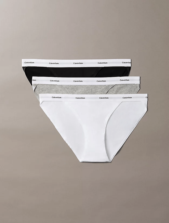 Calvin Klein Calvin Klein Kadın Pamuklu Slim Fit Beli Elastik Bantlı 3'lü Siyah-Beyaz Boxer LV00QD5309-6H3