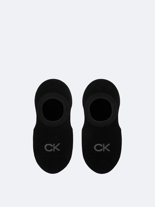 Calvin Klein Calvin Klein Kadın Pamuklu Yumuşak Kumaş CK Logo İşlemeli İkili Paket Siyah Çorap C701228801-001