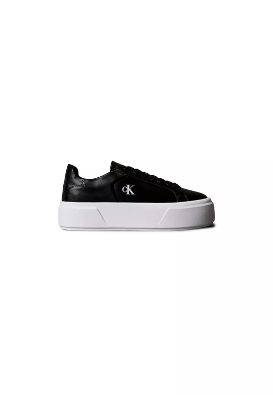 Calvin Klein Calvin Klein Kadın Platform Taban CK Logolu Deri Siyah Sneaker YW0YW01928-BEH