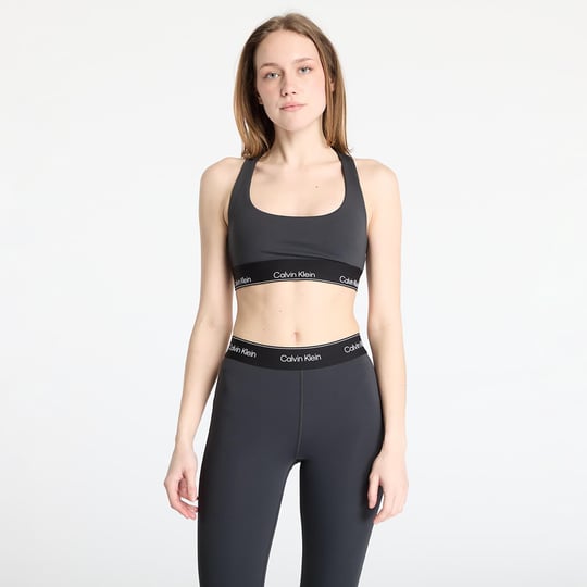 Calvin Klein Calvin Klein Kadın Slim Fit Yuvarlak Yaka Beli Elastik Bantlı Siyah Spor Sütyen LVGWS5K138-UB1