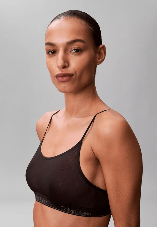 Calvin Klein Calvin Klein Kadın Slim Fit Dokuma Kumaş Mini Siyah Büstiyer LV00QF8871-UB1