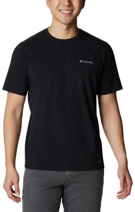 Columbia Columbia Erkek Pamuklu Marka Logolu Yazlık Günlük Kullanım Siyah T-Shirt 1931161-010