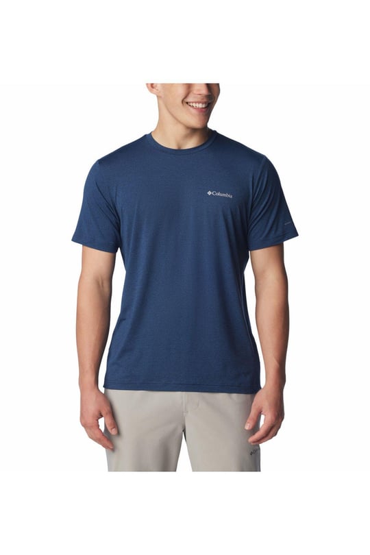 Columbia Columbia Erkek Pamuklu Marka Logolu Yazlık Günlük Kullanım Lacivert T-Shirt 2074581-464