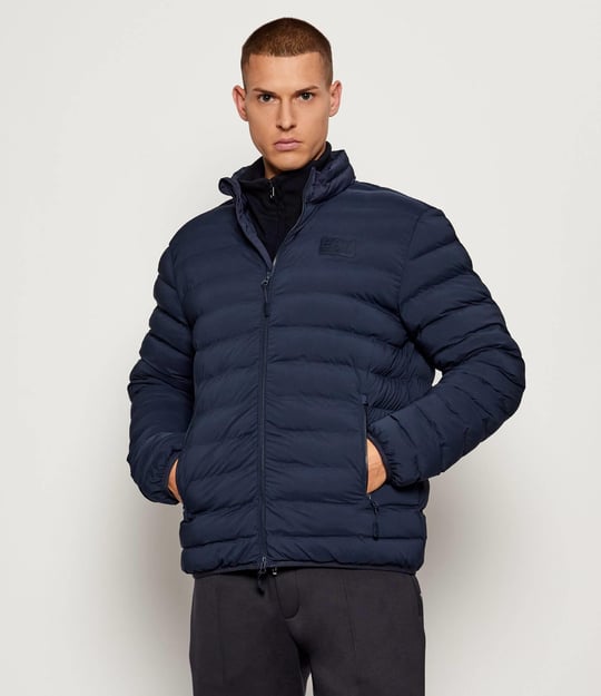 EA7 Ea7 Erkek Regular Fit Fermuar Kapamalı Dik Yaka Uzun Kollu Lacivert Ceket 7M000684 AF15953-UB102