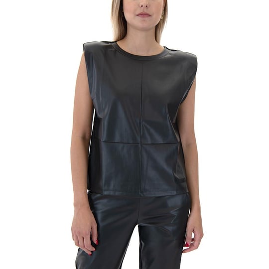Ea7 Ea7 Kadın Kolsuz Rahat Kesim Şık Siyah T-Shirt 6DTH60 TJZOZ-1200