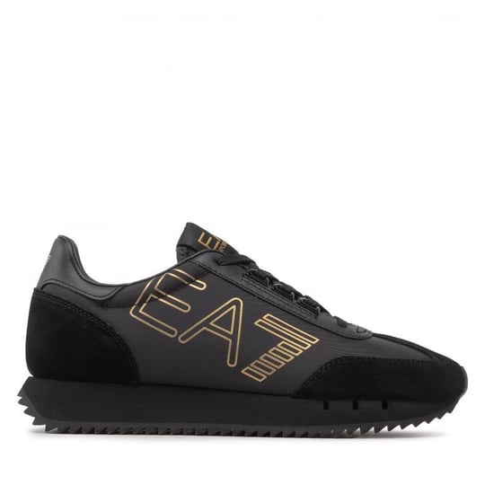 Ea7 Ea7 UNISEX Marka Logolu Rahat Taban Bağıcıklı Siyah-Altın Sneaker X8X101 XK257-M701