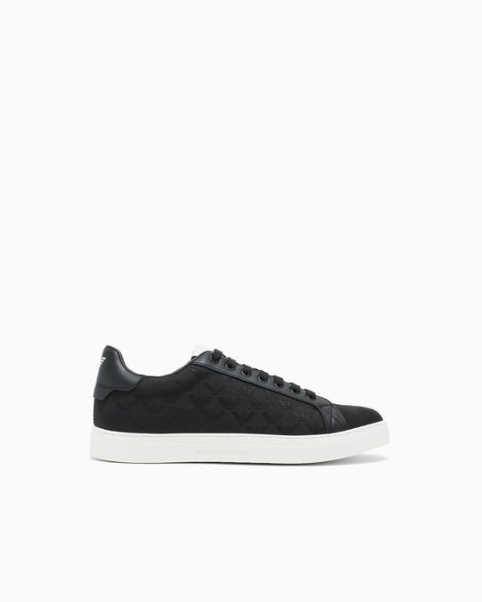 EMPORIO ARMANI Emporıo Armani Erkek Bağlamalı Orta Kalın Taban Deri Siyah Sneaker EM003843 AF20003-MC012