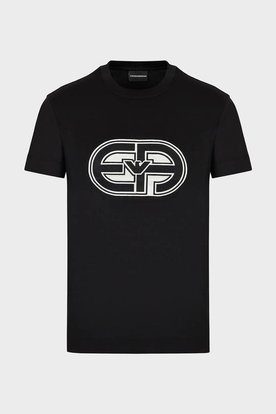 Emporio Armani Emporıo Armani Erkek Baskılı Regular Fit Pamuklu Siyah T-Shirt 3R1TV4 1JUVZ-0999