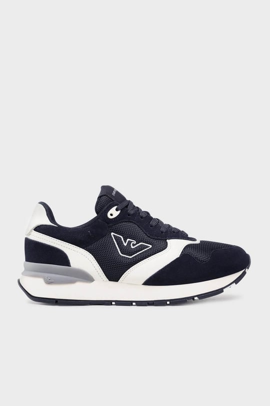 Emporio Armani Emporıo Armani Erkek Bağcıklı Marka Logolu Spor Stil Lacivert Sneaker X4X642 XN951-S161