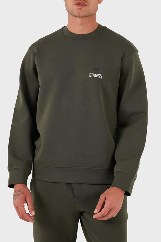 Emporio Armani Emporıo Armani Erkek Bisiklet Yaka Uzun Kol Pamuklu Regular Fit Yeşil Sweatshirt EM002919 AF10013-U8120