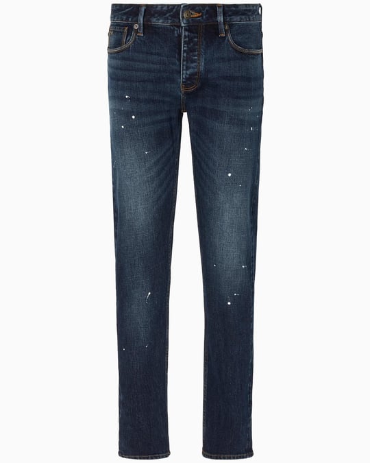 Emporio Armani Emporıo Armani Erkek Denim Kumaş  Normal Bel Düz Model Mavi Jeans 6R1J75 1DMXZ-0941