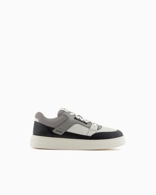 EMPORIO ARMANI Emporıo Armani Erkek Düz Taban Kırmızı İşaret Ve Kalp Desenli Siyah Sneaker X4X688 XR333-U566
