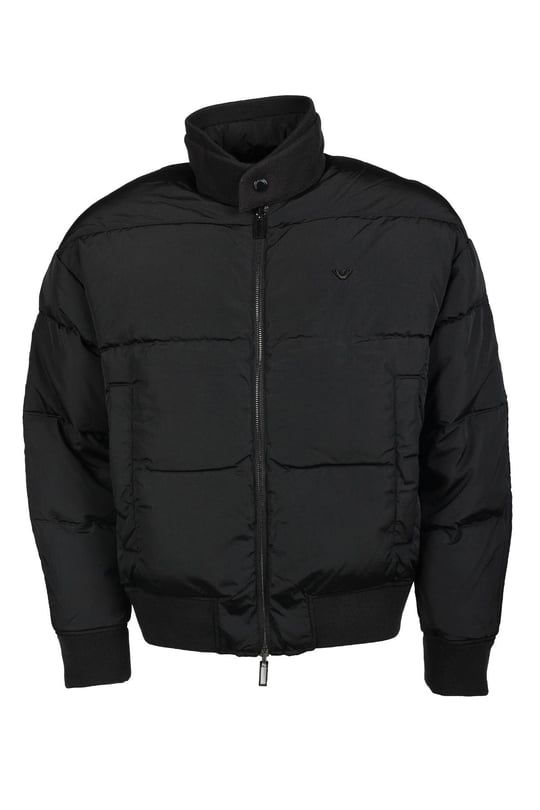 Emporio Armani Emporıo Armani Erkek Logolu Fermuar Kapamalı Cepli Kışlık Siyah Mont 6R1B75 1NFEZ-0999