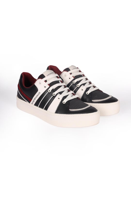 Emporio Armani Emporıo Armani Erkek Logolu Günlük Kullanım Bağcıklı Lacivert Sneaker X4X593 XN325-S178