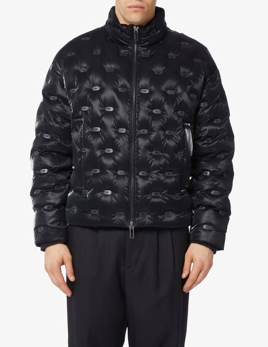 Emporio Armani Emporıo Armani Erkek Marka Logo Detaylı Şişme Dik Yaka Lacivert Mont 6R1B88 1NDGZ-0920