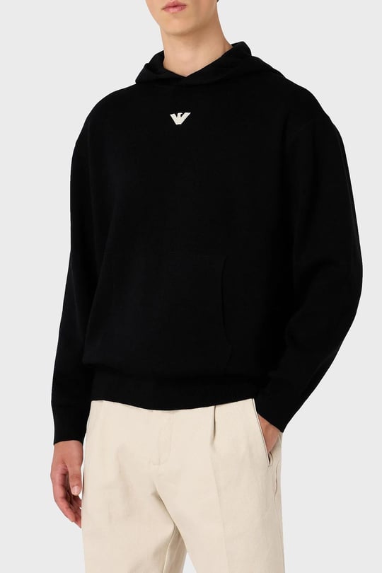 Emporio Armani Emporıo Armani Erkek Marka Logo Detaylı Kapşonlu İpli F008 Kazak 6R1MX7 1MNBZ-F008
