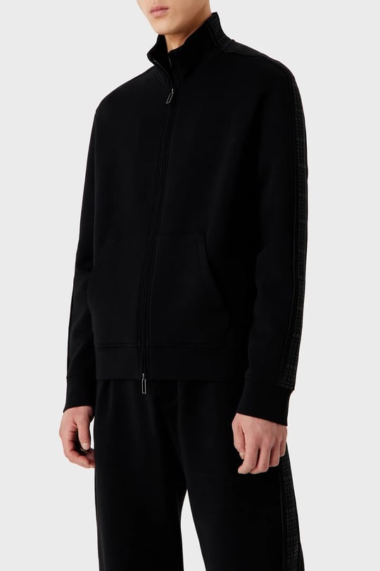 Emporio Armani Emporıo Armani Erkek Marka Logolu Uzun Kollu Rahat Siyah Sweatshirt 6R1MF1 1JHSZ-0999