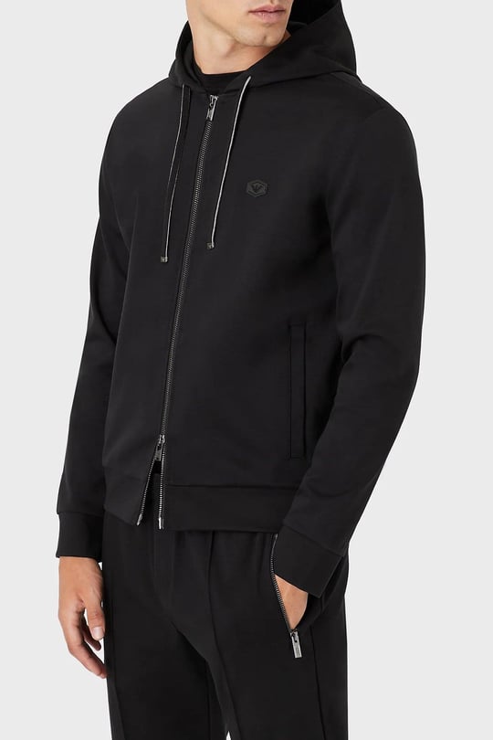 Emporio Armani Emporıo Armani Erkek Marka Logolu Uzun Kollu Rahat Siyah Sweatshirt 8N1MG0 1JBTZ-SIY