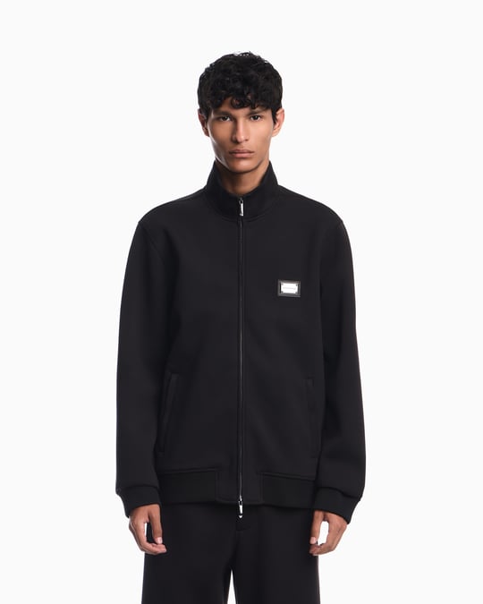 Emporio Armani Emporıo Armani Erkek Normal Kesim Fermuarlı Dik Yakalı Metal Plaka Logolu Uzun Kollu Siyah1 Ceket EM006821 AF17545-UC001