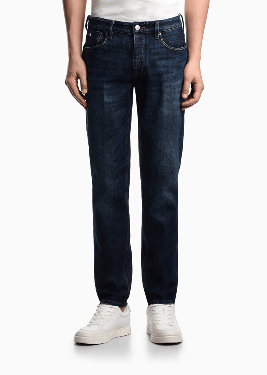 Emporio Armani Emporıo Armani Erkek Normal Bel Slim Fit Dar Paça Mavi Jeans EM000668 AF22251-MB001