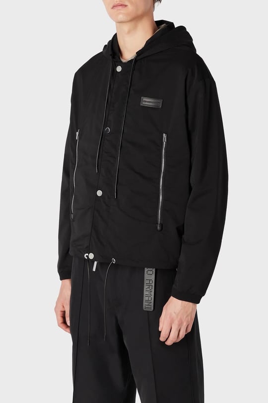 Emporio Armani Emporıo Armani Erkek Pamuklu Uzun Kol Dokuma Günlük Kullanım Siyah Ceket 6R1BU2 1NAMZ-0999