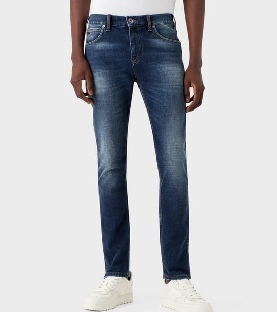 Emporio Armani Emporıo Armani Erkek Pamuk Karşımlı Dar Kesim Mavi Jeans 3R1J06 1D39Z-0942